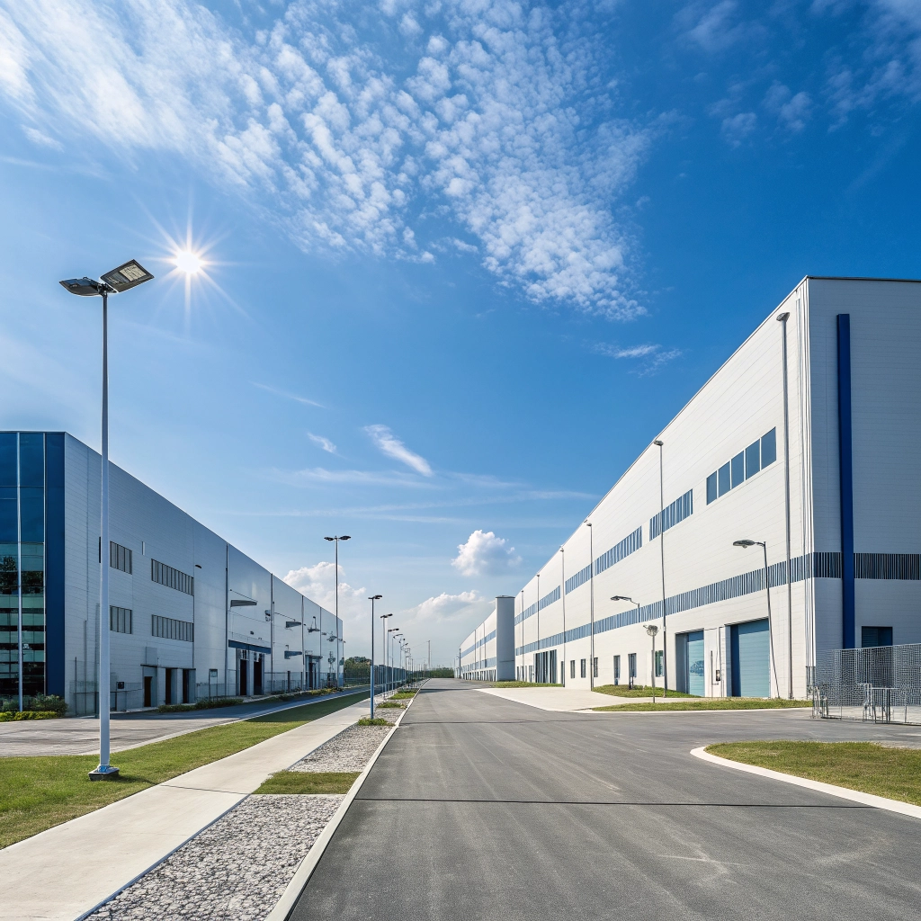 Modern industrial complex and petroleum facility